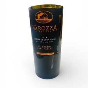 Upcycled Wine Bottle Candle | Varozza Vineyards Napa Cabernet | Vanilla Lavender